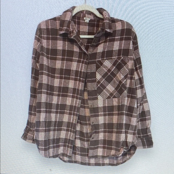 aerie Tops - Aerie | ae | American eagle oversized flannel boyfriend button down shirt small